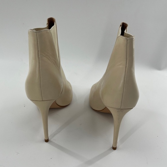 Schutz Sanara Leather Bootie in Eggshell - Size 10.5 - Picture 4 of 9